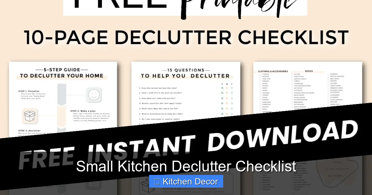 Small Kitchen Declutter Checklist