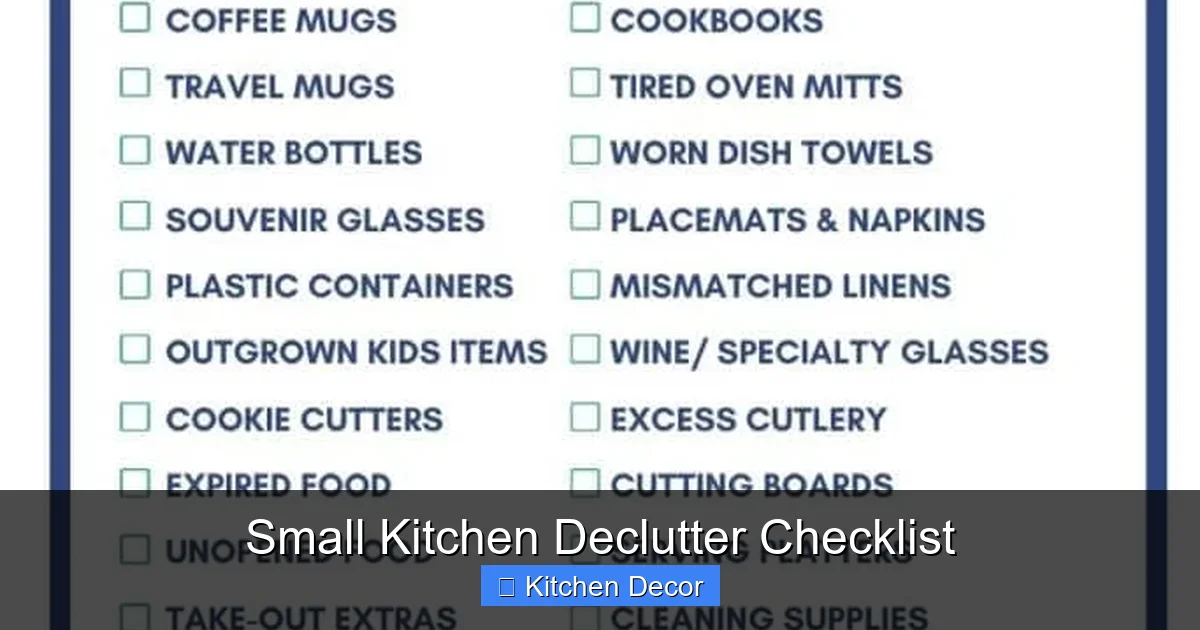 Small Kitchen Declutter Checklist