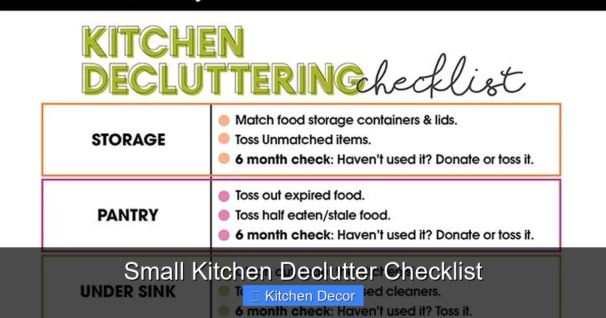 Small Kitchen Declutter Checklist