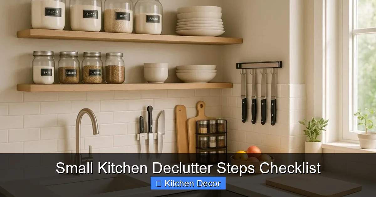 Small Kitchen Declutter Steps Checklist