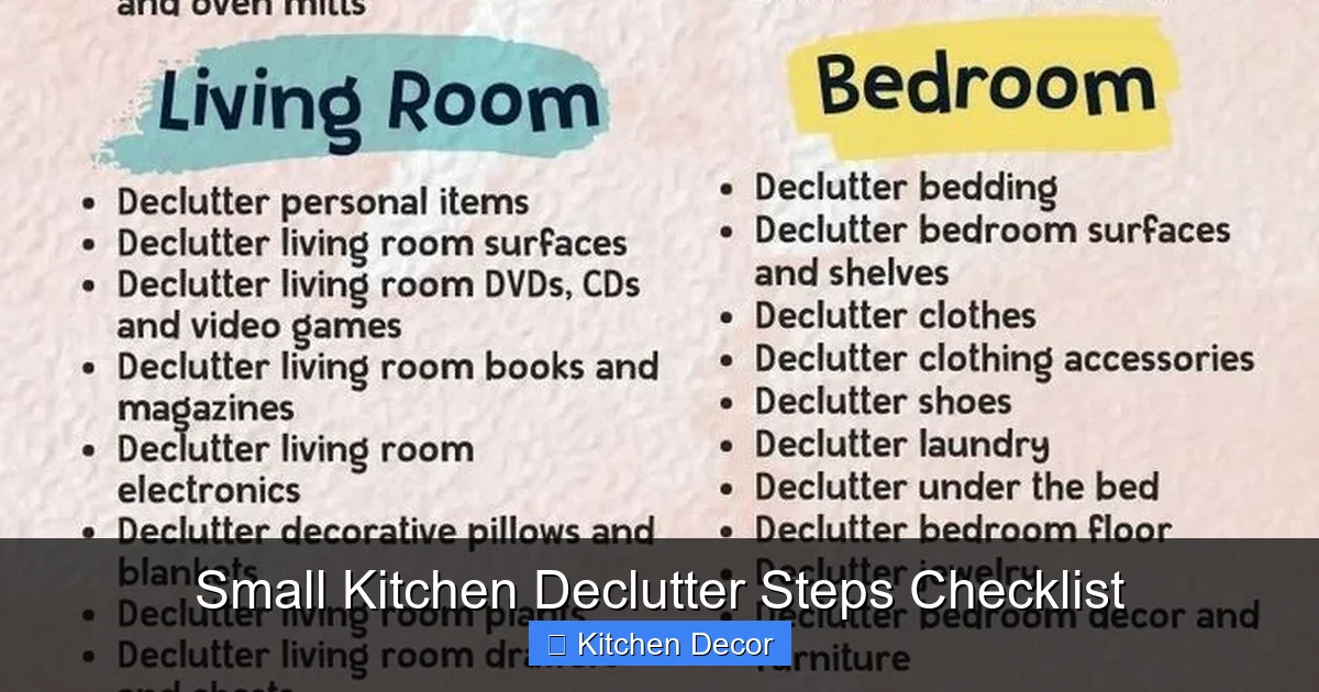 Small Kitchen Declutter Steps Checklist