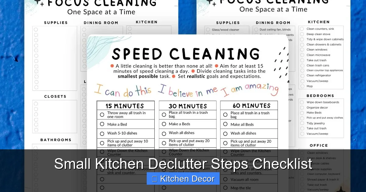 Small Kitchen Declutter Steps Checklist