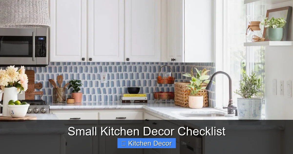 Small Kitchen Decor Checklist