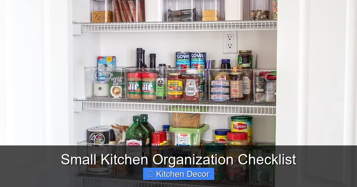 Small Kitchen Organization Checklist