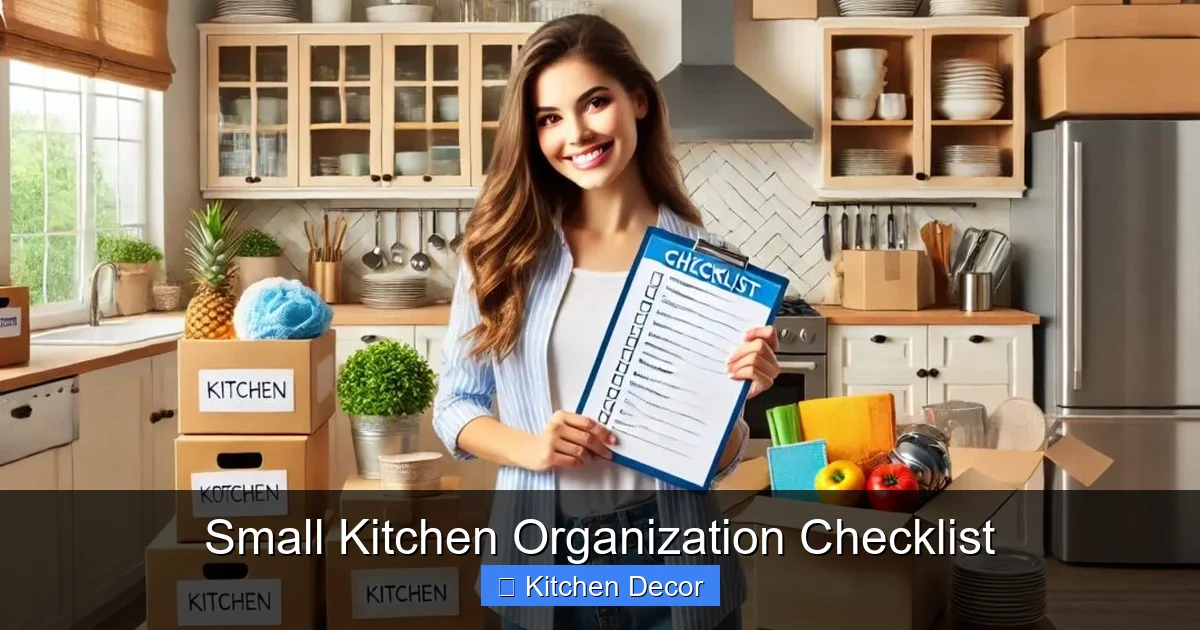 Small Kitchen Organization Checklist