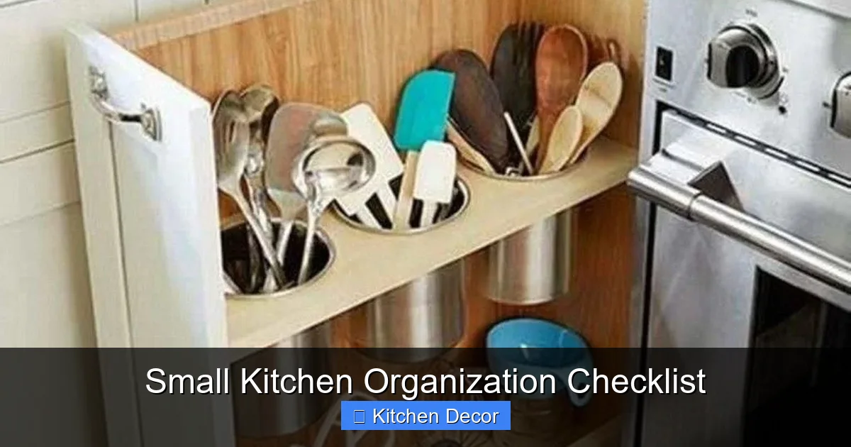 Small Kitchen Organization Checklist