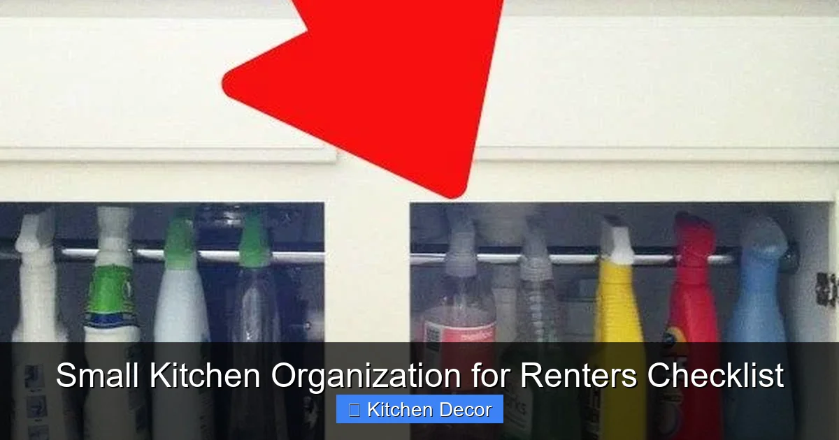 Small Kitchen Organization for Renters Checklist