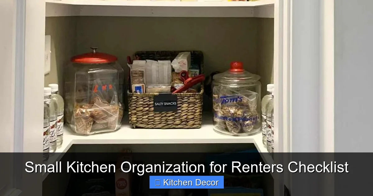 Small Kitchen Organization for Renters Checklist