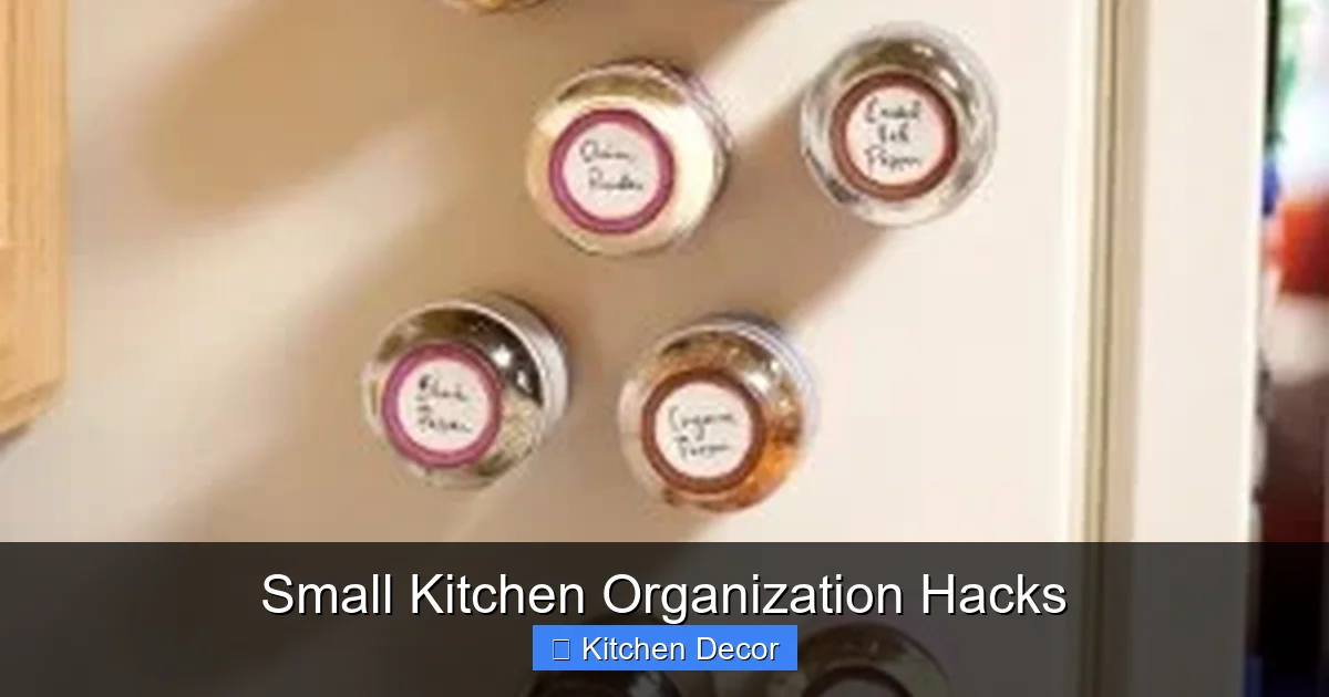 Small Kitchen Organization Hacks