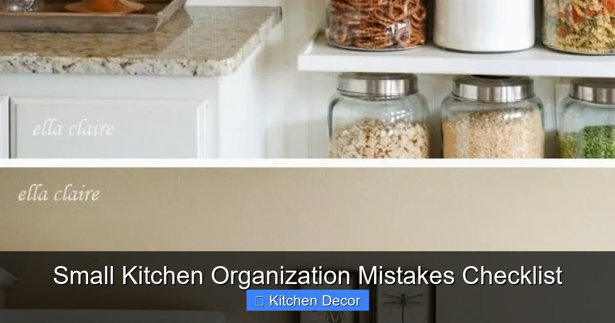 Small Kitchen Organization Mistakes Checklist
