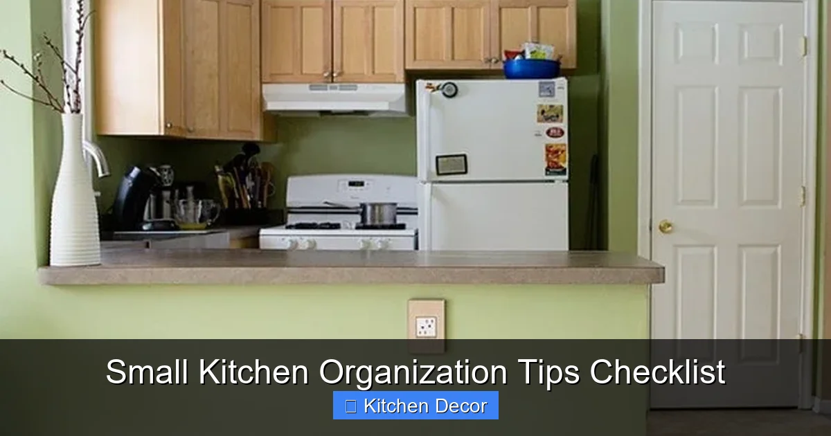 Small Kitchen Organization Tips Checklist
