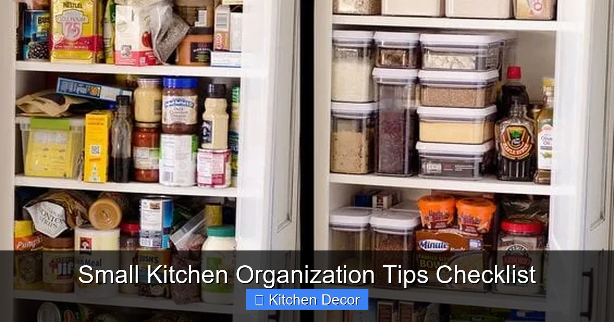 Small Kitchen Organization Tips Checklist