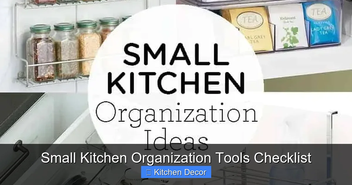 Small Kitchen Organization Tools Checklist