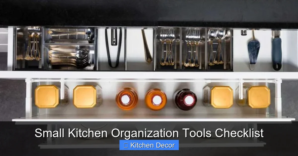 Small Kitchen Organization Tools Checklist