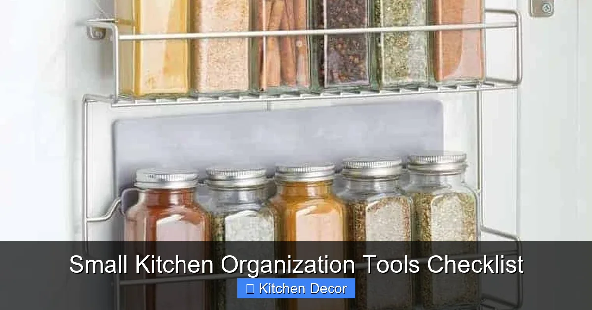 Small Kitchen Organization Tools Checklist