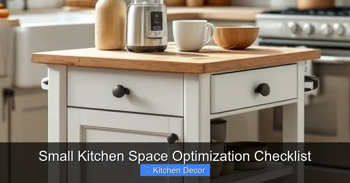 Small Kitchen Space Optimization Checklist