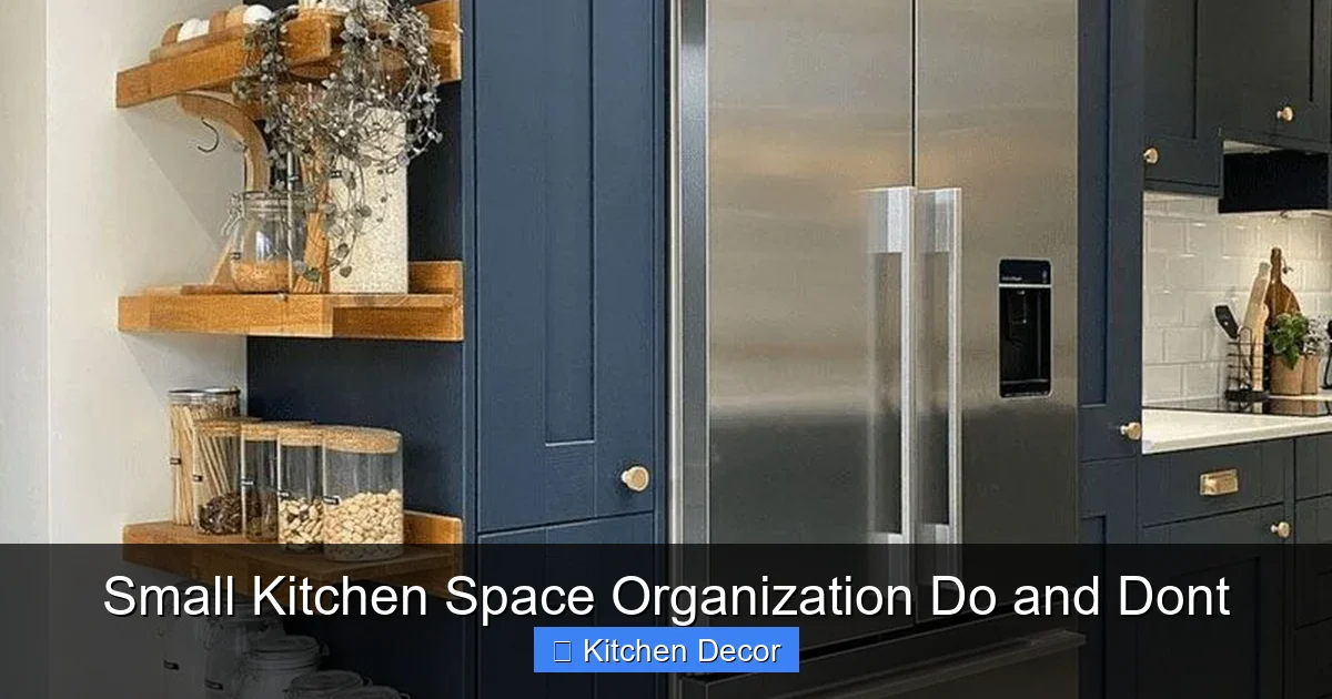 Small Kitchen Space Organization Do and Dont