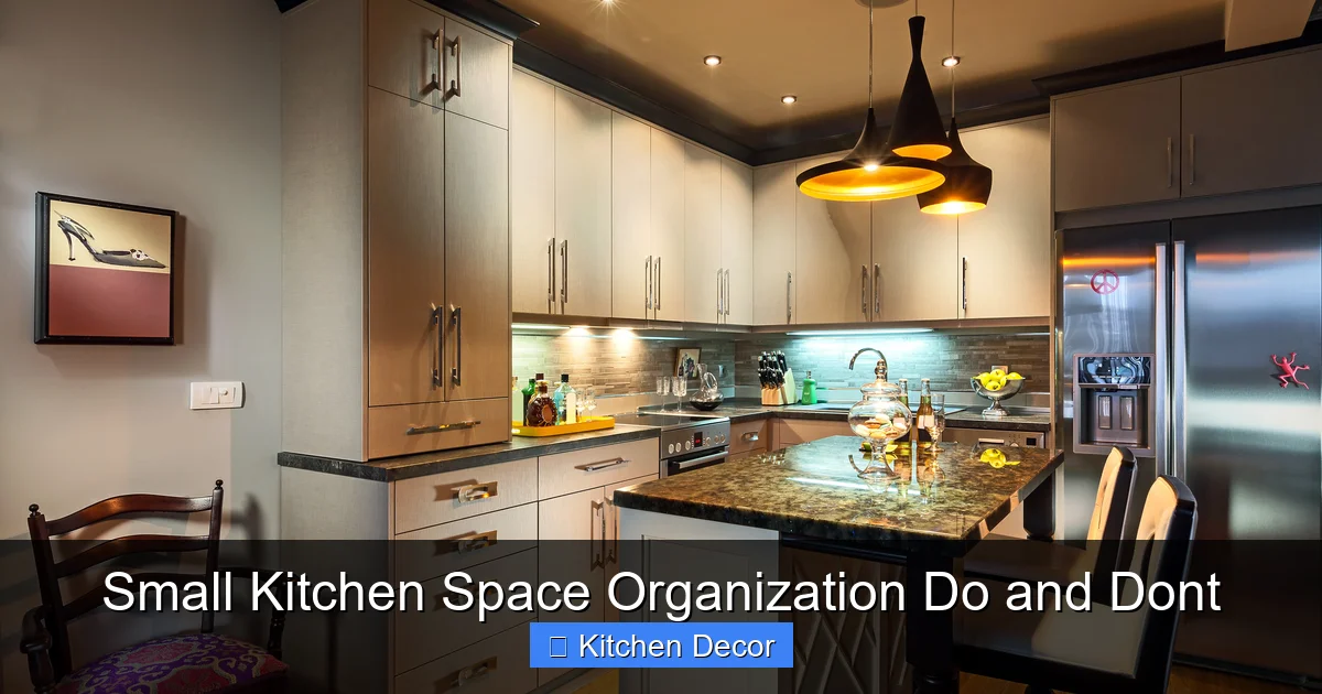 Small Kitchen Space Organization Do and Dont