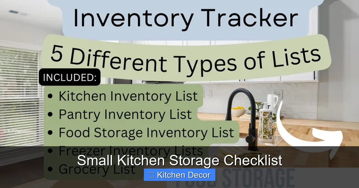 Small Kitchen Storage Checklist
