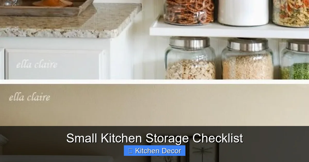 Small Kitchen Storage Checklist