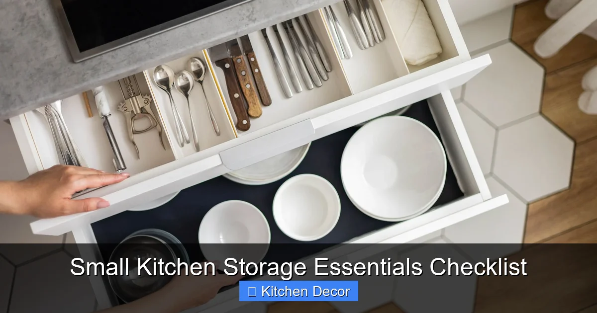 Small Kitchen Storage Essentials Checklist