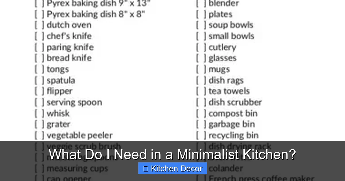 What Do I Need in a Minimalist Kitchen?