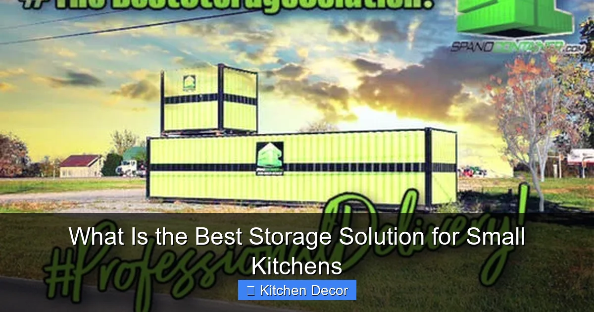 What Is the Best Storage Solution for Small Kitchens