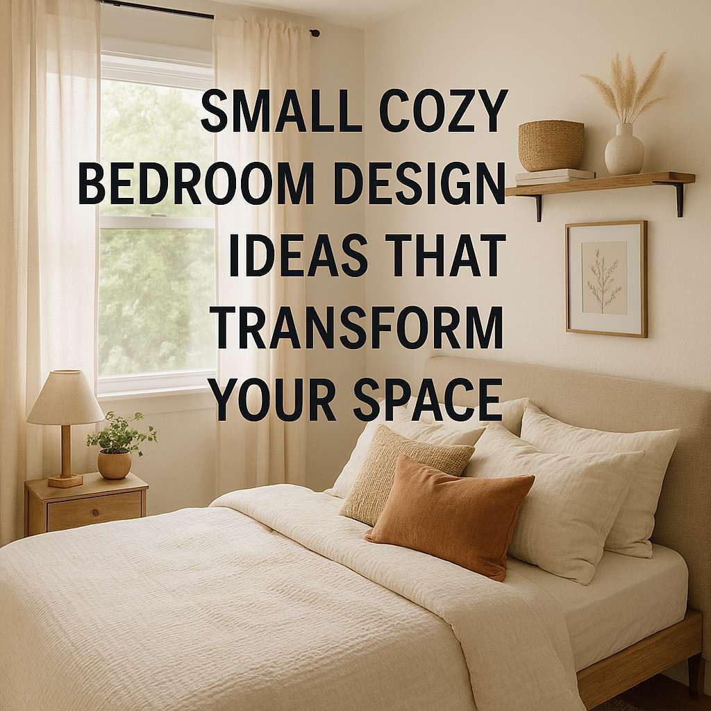Generate a high-quality, relevant image prompt for an article about: Small Cozy Bedroom Design Ideas