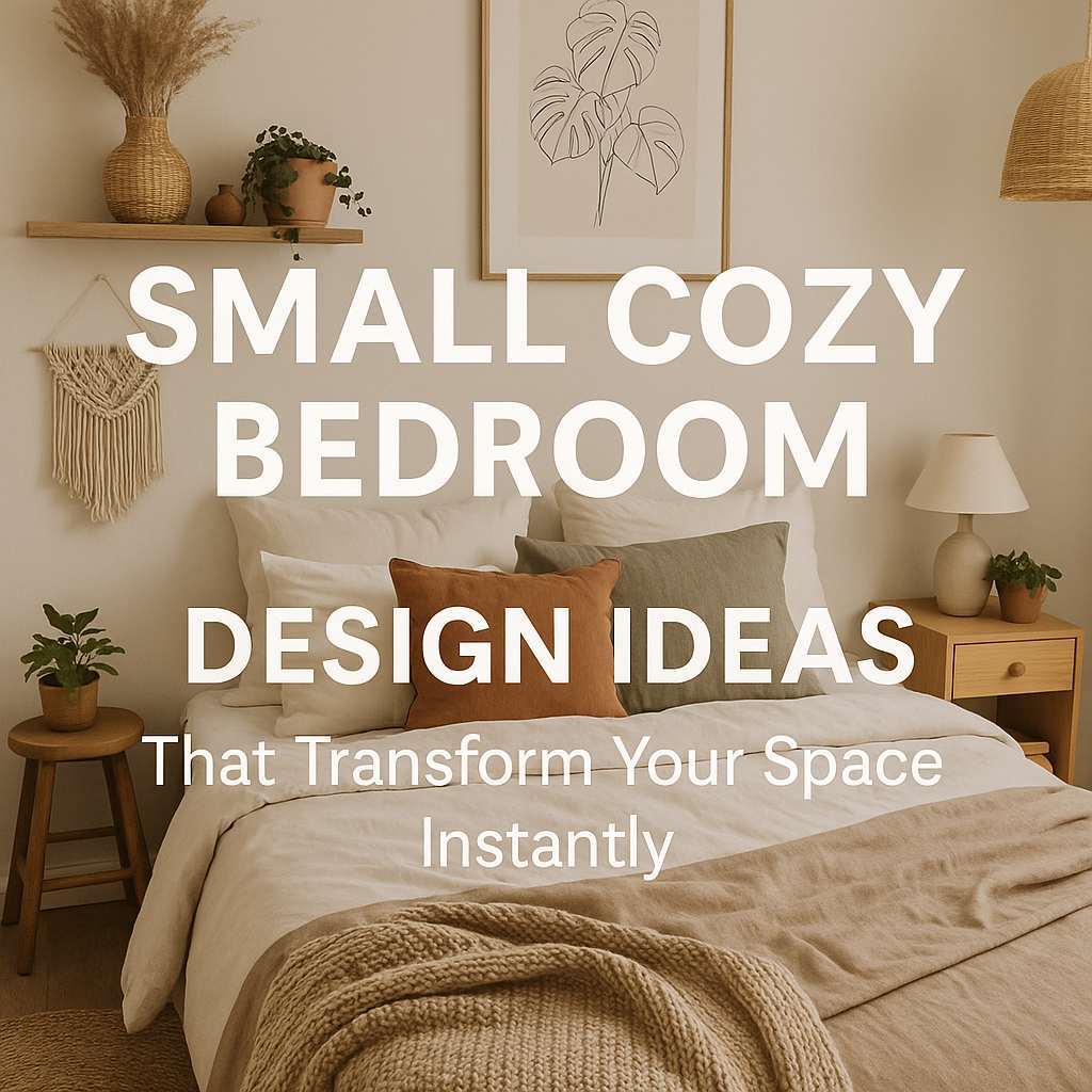 Generate a high-quality, relevant image prompt for an article about: Small Cozy Bedroom Design Ideas