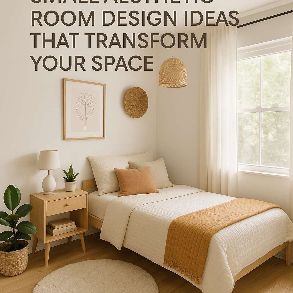 Generate a high-quality, relevant image prompt for an article about: Small Aesthetic Room Design Ide