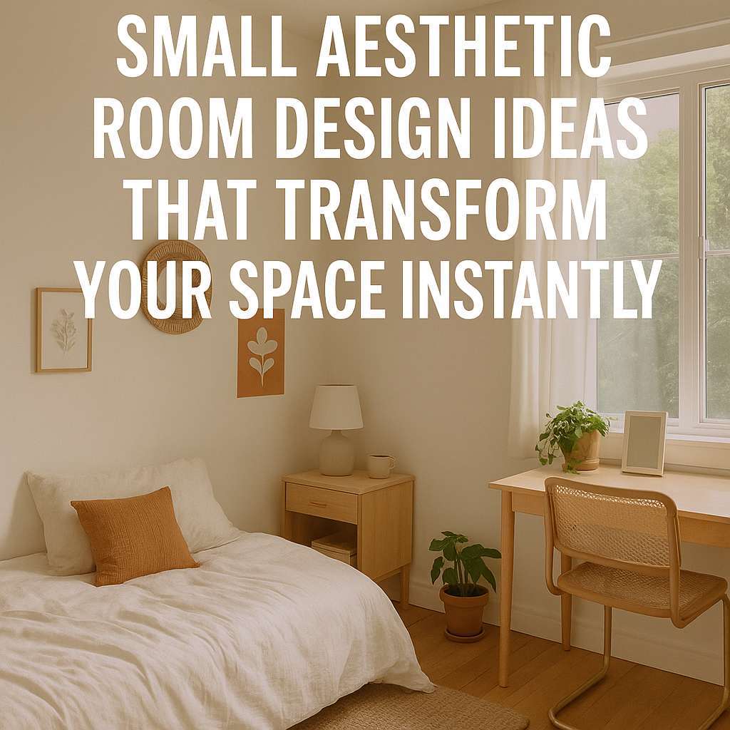 Generate a high-quality, relevant image prompt for an article about: Small Aesthetic Room Design Ide