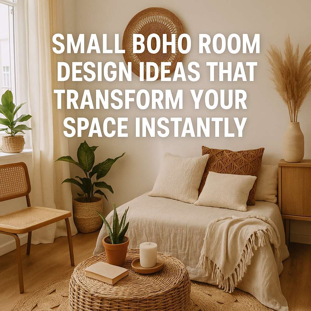 Generate a high-quality, relevant image prompt for an article about: Small Boho Room Design Ideas Th