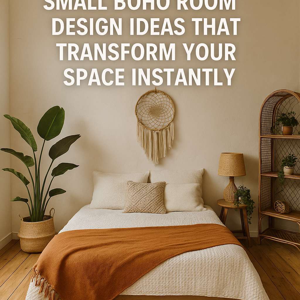 Generate a high-quality, relevant image prompt for an article about: Small Boho Room Design Ideas Th
