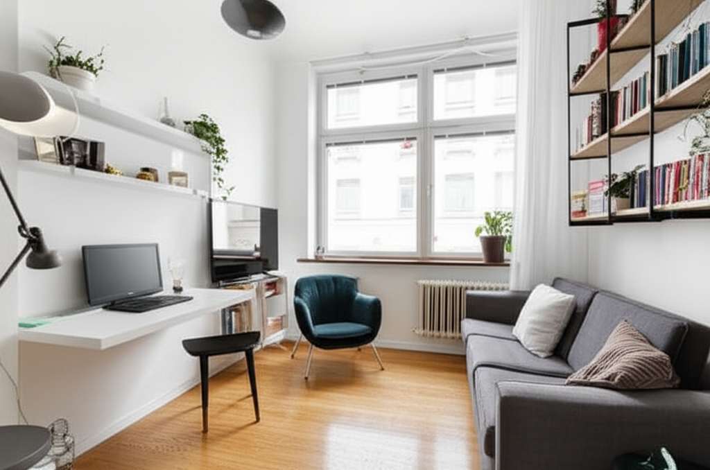 Generate a high-quality, relevant image prompt for an article about: Small Modern Apartment Design I