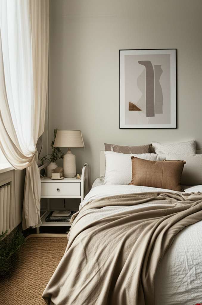 Generate a high-quality, relevant image prompt for an article about: Small Room Aesthetic Decor Idea