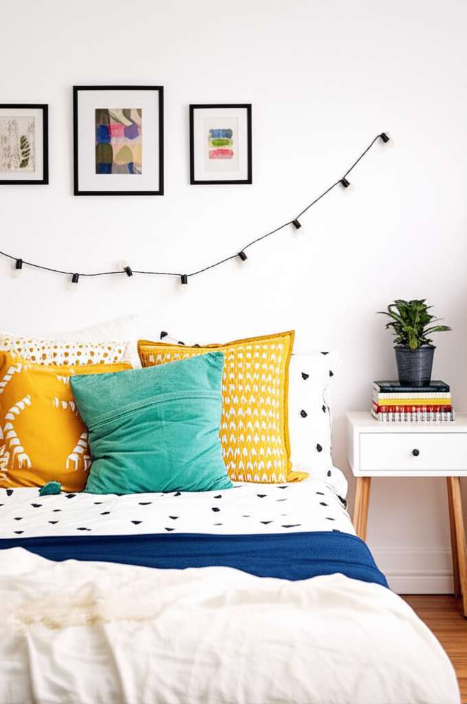 Generate a high-quality, relevant image prompt for an article about: Small Budget Friendly Room Deco