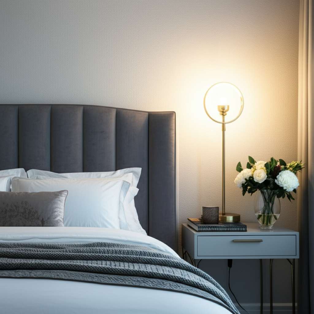 Generate a high-quality, relevant image prompt for an article about: Small Elegant Bedroom Design Id