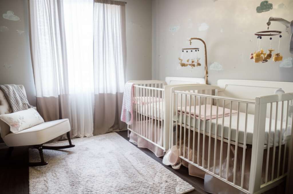 Generate a high-quality, relevant image prompt for an article about: Cute Twin Baby Nursery Decor Id