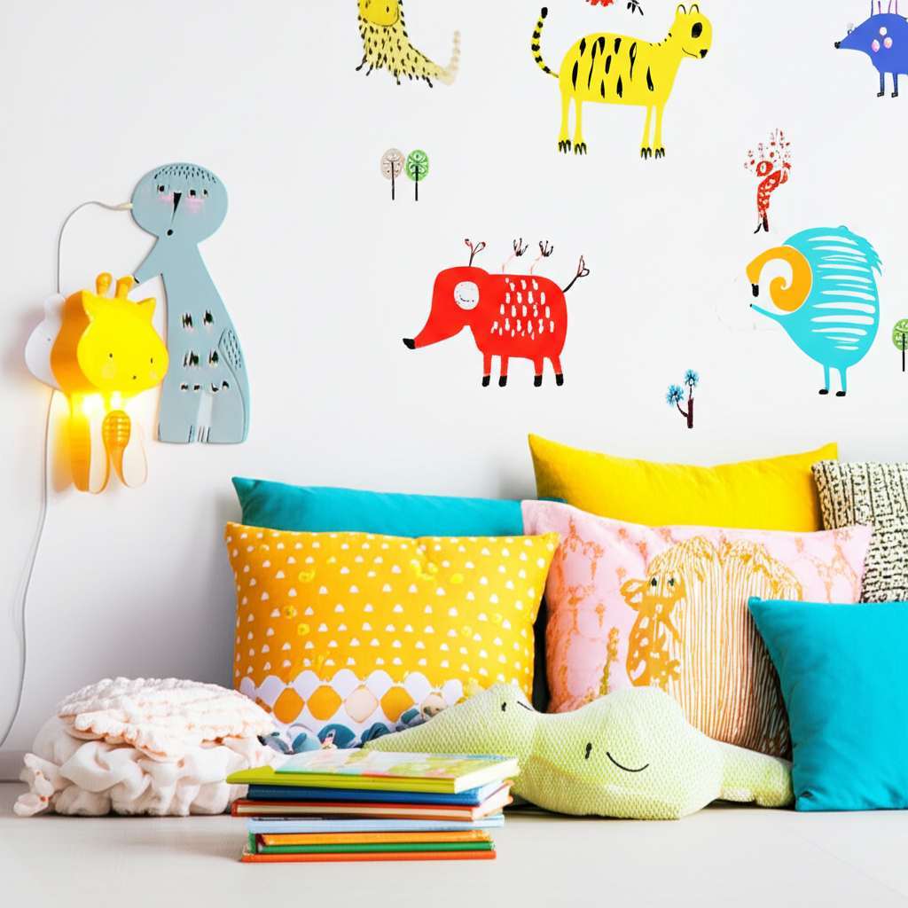Generate a high-quality, relevant image prompt for an article about: Cute Kids Bedroom Decor Ideas: