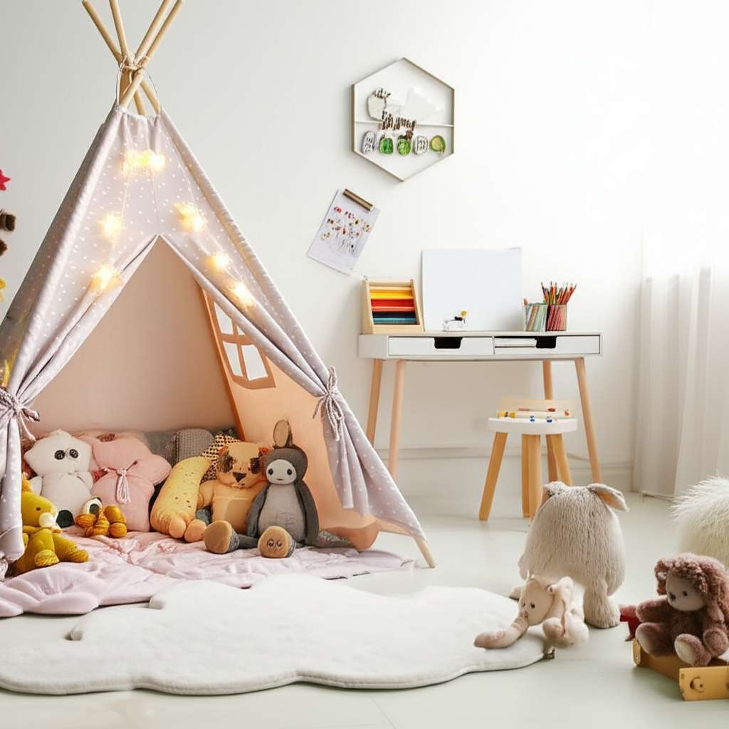 Generate a high-quality, relevant image prompt for an article about: Aesthetic Kids Bedroom Design I